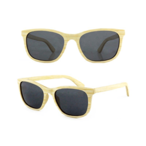rectangulares bambú polarizadas negro gafas de sol