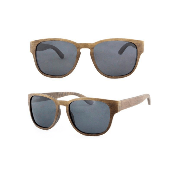 madera gafas sol redondas hombre