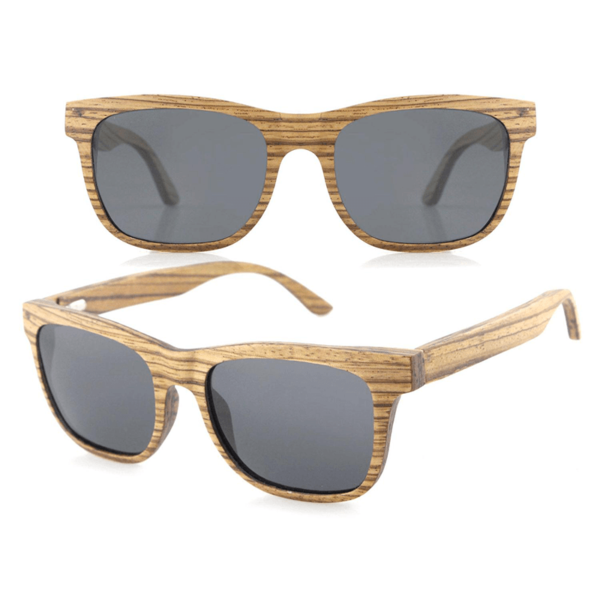 ébano gafas de sol con montura de madera