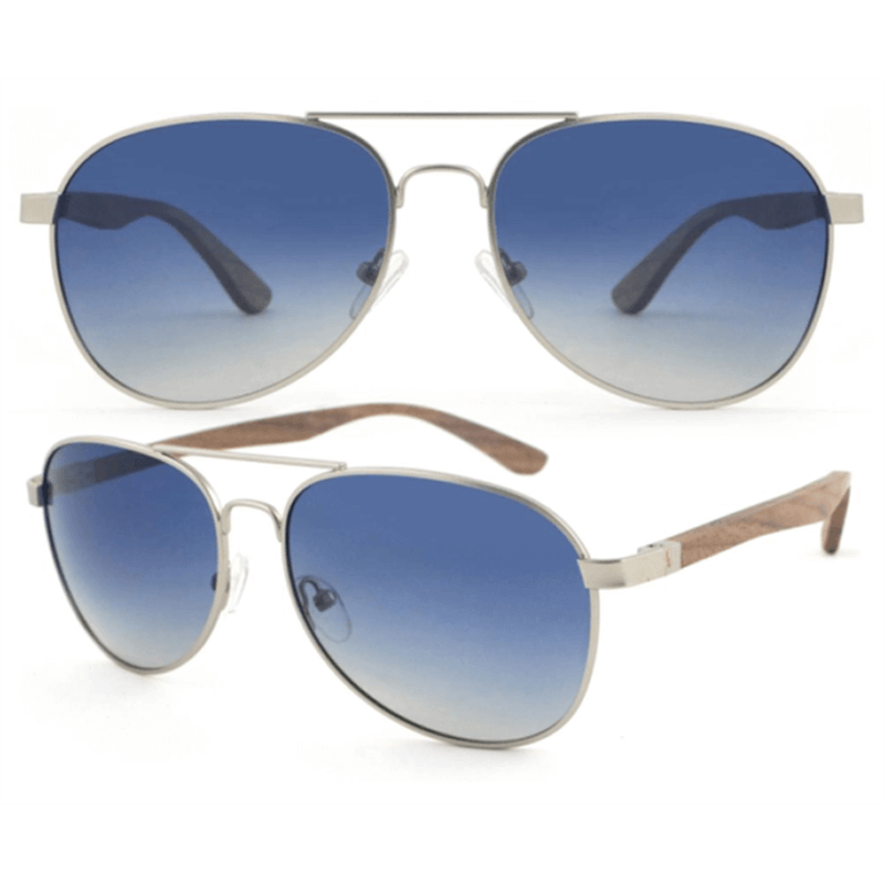 Gafas de Sol de Madera con Montura de Metal ESMW01SW#G3