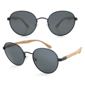 ovaladas gafas de sol madera