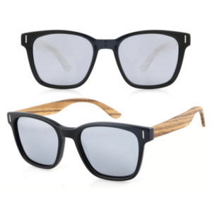 polarizadas lentes cebra gafas sol de madera