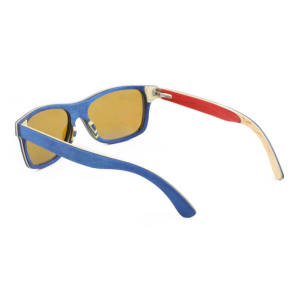 dorsal de gafas de sol polarizada, ESML043BL#3 , de madera laminada