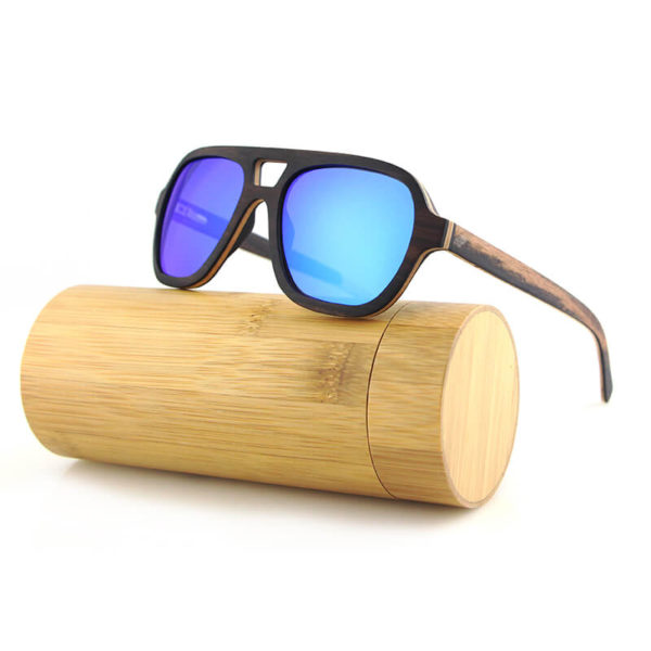 popular gafas de sol madera ovaladas