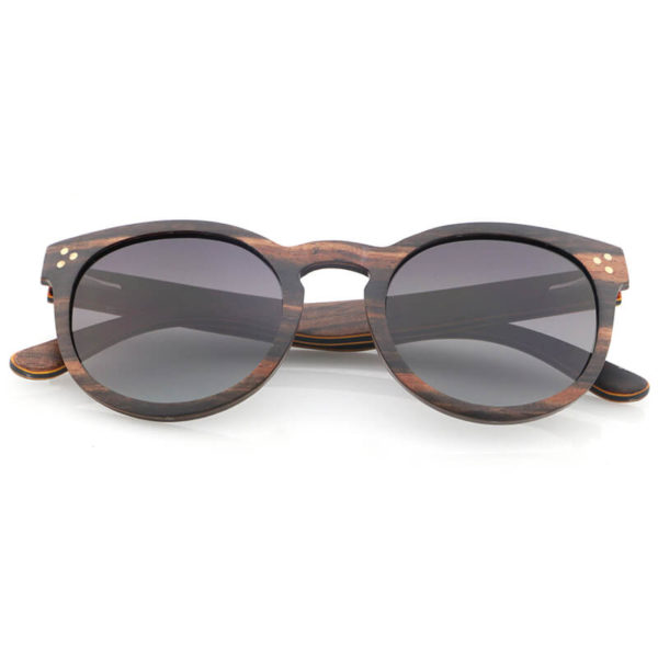 unisex marrón UV400 gafas de sol madera polarizadas