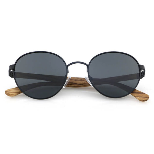 gris clasicas gafas de madera natural