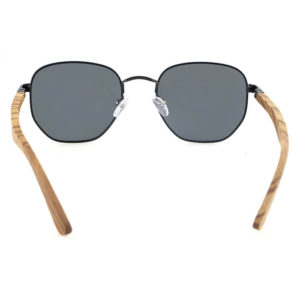 marco cuadrada gafas de sol con patillas de madera