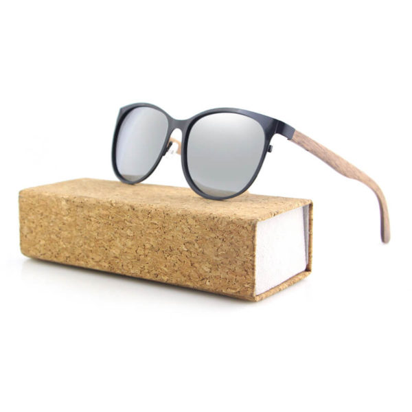 retro gafas de sol de madera polarizadas
