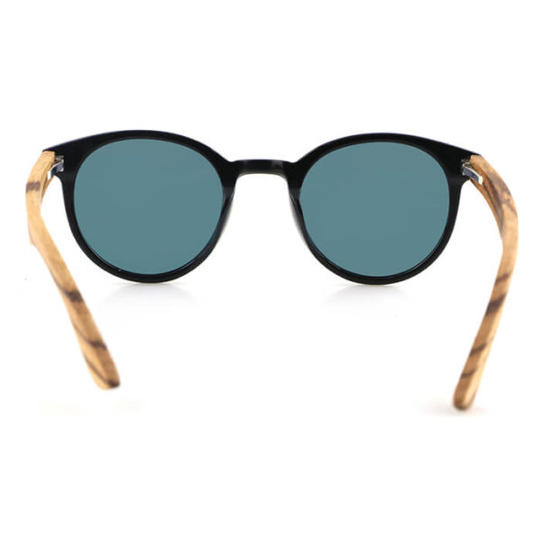 retro gafas con patillas de madera