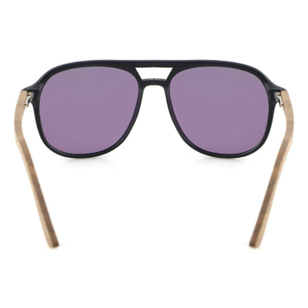 madera gafas de sol estilo aviador