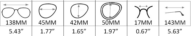 tamaño de lentes ESPB1009