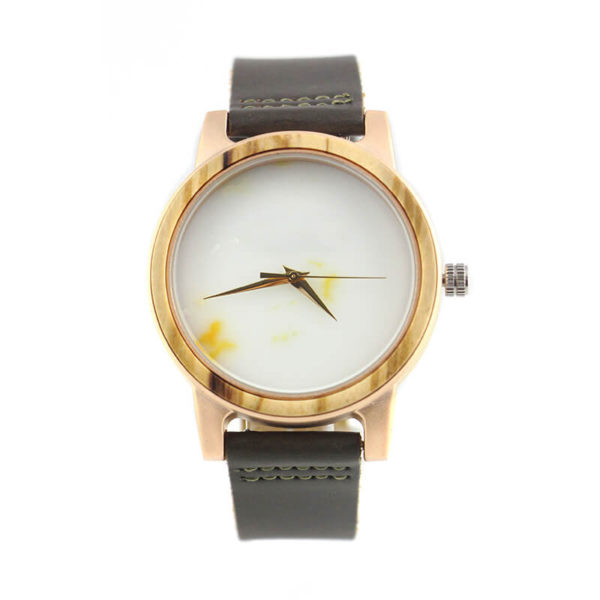 minimalista esfera de mármol relojes wood