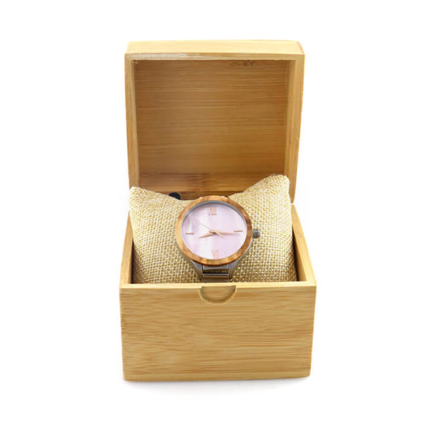 Reloj de mujer madera simple y generoso