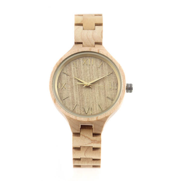 minimalistas reloj de madera para mujer