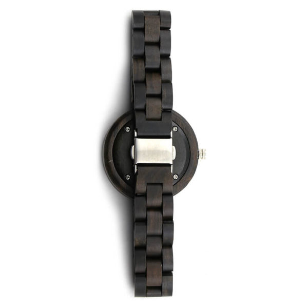 elegante sándalo reloj de madera de mujer