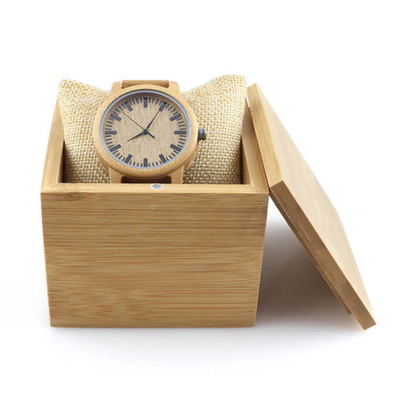 reloj pulsera de bambu