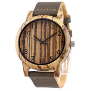 baratos cebra relojes de madera
