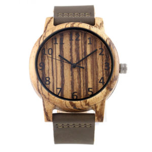 reloj de madera con textura natural