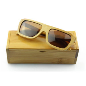 bambú caja para gafas de sol