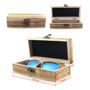 vintage madera ecologicas caja para guardar gafas de sol