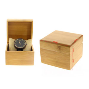 cuadrado robusto bambú cajas relojes