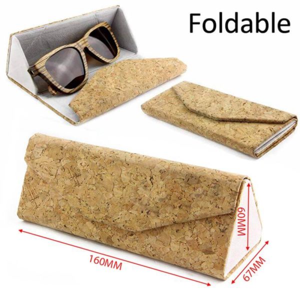 plegable corcho caja para gafas de sol