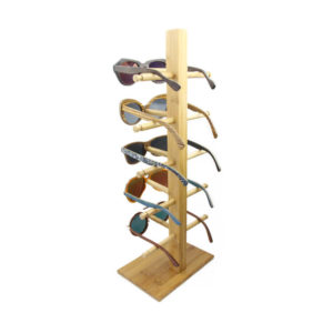 soporte de madera para gafas