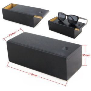 rectangular madera negras caja para gafas de sol