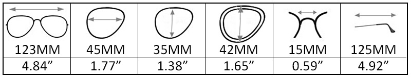 tamaño de lentes EKML402